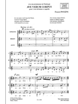 Ave Verum Corpus - POULENC - Partition - Chœur